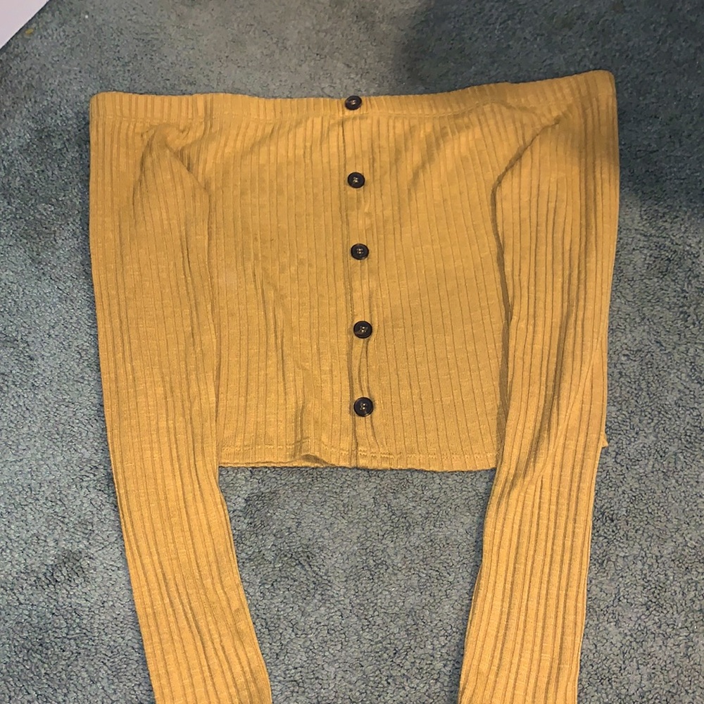 Yellow off the shoulder top